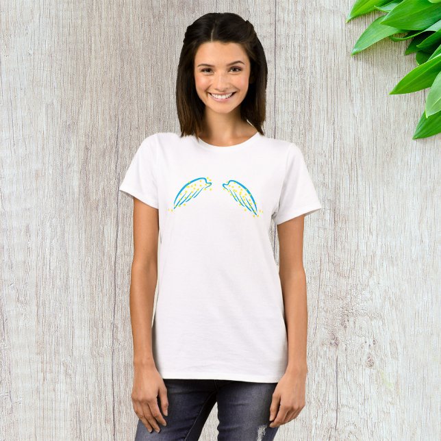 Celestial Angel Wings with Sparkling Stars T-Shirt (Von Creator hochgeladen)