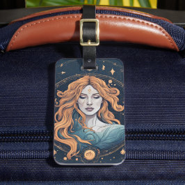 Celestial Aquarius Zodiac Sign Gepäckanhänger