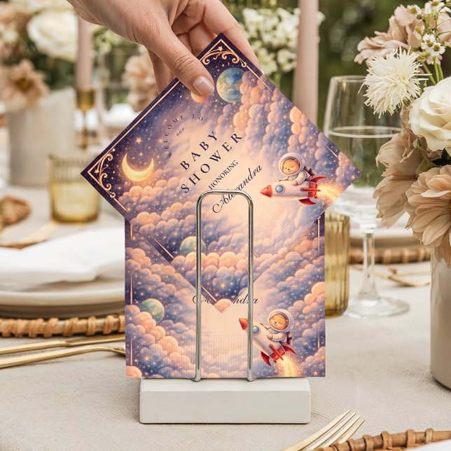 Celestial Astronaut Clouds Baby Shower Serviette (Von Creator hochgeladen)