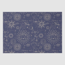 Celestial Astronomy Navy Muster Seidenpapier