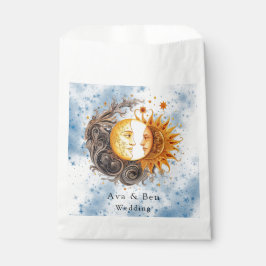 Celestial Astronomy Yellow Blue Sun Wedding Geschenktütchen