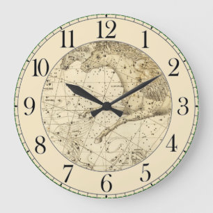 Celestial Atlas Map Large Clock Große Wanduhr