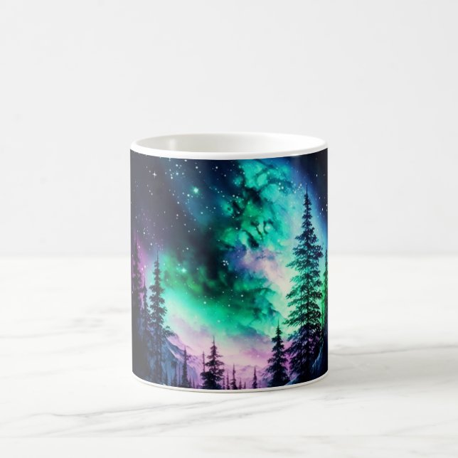 Celestial Aurora Borealis Northern Lights Vivid Kaffeetasse (Mittel)