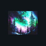 Celestial Aurora Borealis Northern Lights Vivid Leinwanddruck<br><div class="desc">Die atemberaubende Leinwand zeigt die faszinierende Schönheit der Nordlichter. Dieses Kunstwerk zeigt den ruhigen Wald und die mächtigen Berge der Nacht, mit einem atemberaubenden Ausstellungsraum der Nordlichter. Die atemberaubenden Farbtöne dunkelgrün, türkisblau, lila und dunkel lila schaffen eine faszinierende und bezaubernde Szene, die für jeden, der die himmlische Wunder Liebe hat,...</div>