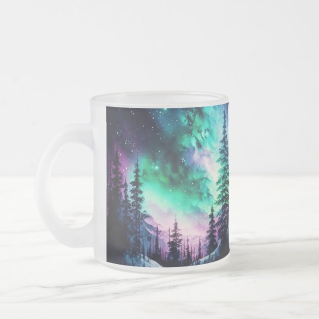 Celestial Aurora Borealis Northern Lights Vivid Mattglastasse (Links)