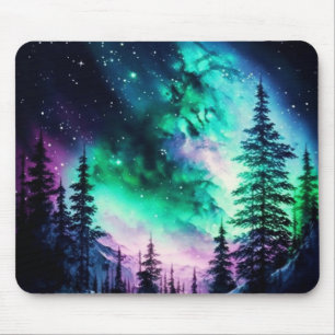 Celestial Aurora Borealis Northern Lights Vivid Mousepad
