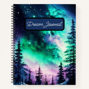 Celestial Aurora Borealis Northern Lights Vivid Notizbuch