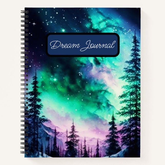 Celestial Aurora Borealis Northern Lights Vivid Notizbuch (Vorderseite)
