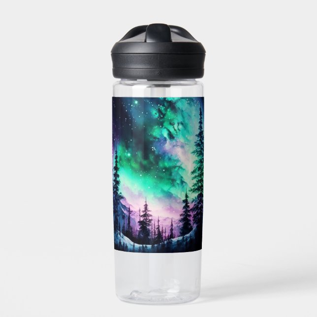 Celestial Aurora Borealis Northern Lights Vivid Trinkflasche (Vorderseite)