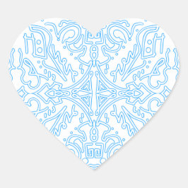 Celestial Azure Tide Herz-Aufkleber