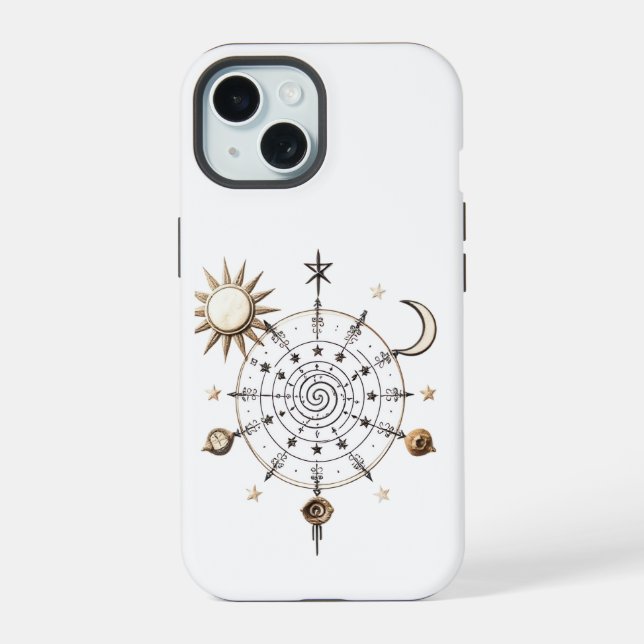 Celestial Balance Phone Case iPhone 15 Hülle (Rückseite)