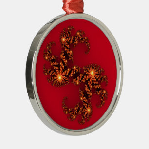 Celestial Beauty in Vivid 3D Kosmische Kunst Ornament Aus Metall