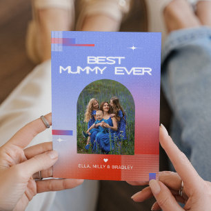 Celestial BEST MUMMY EVER Mother's Day Foto Feiertagskarte