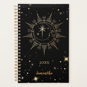 Celestial Black and Imitate Gold Moon Sun Name Yea Planer