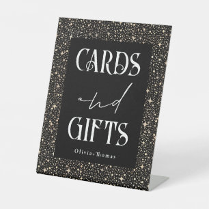 Celestial Black Card und Geschenke Hochzeit Sockelschild