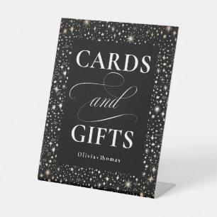 Celestial Black Card und Geschenke Hochzeit Sockelschild