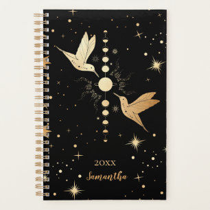 Celestial Black Gold Hummingbird Moon Name Year Planer