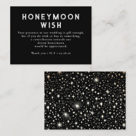 Celestial Black Wedding Honeymoon Wish Begleitkarte