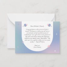 Celestial Bliss Baby Shower Gratulations Card