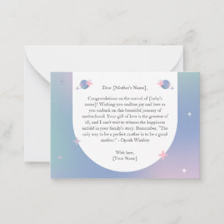 Celestial Bliss Baby Shower Gratulations Card Mitteilungskarte