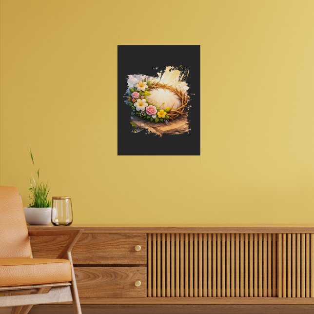 Celestial Blooming Crown of Thorns 3D Papercut Poster (Wohnzimmer 2)