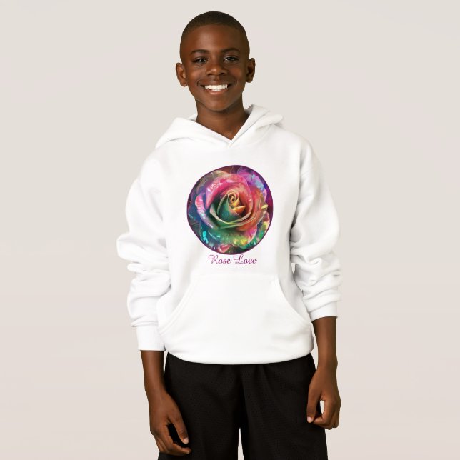 Celestial Blossom: Alien Rose Hoodie (Vorne ganz)