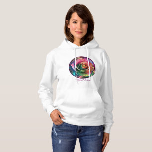 Celestial Blossom: Alien Rose Hoodie