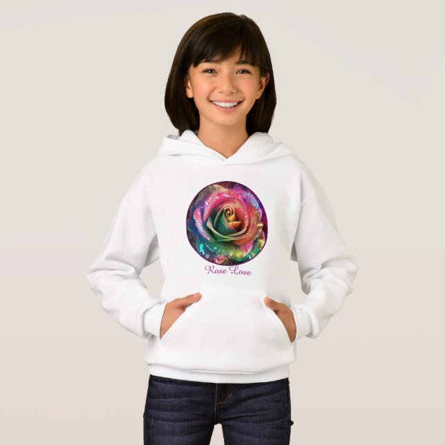 Celestial Blossom: Alien Rose Hoodie (Vorne ganz)
