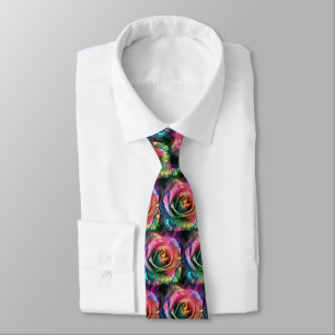 Celestial Blossom: Alien Rose Neck Tie Krawatte