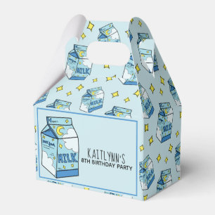 Celestial Blue Milk Carton Muster Party Geschenkschachtel