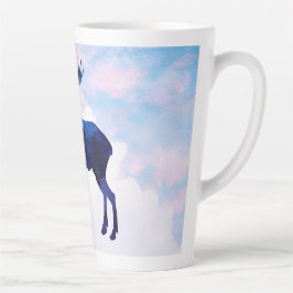Celestial Blue Moose Silhouette Milchtasse