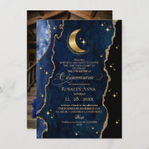  Celestial Blue Quinceanera Midnight Stars Moon 