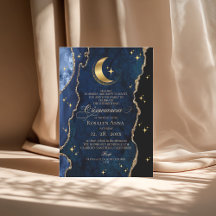Celestial Blue Quinceanera Midnight Stars Moon