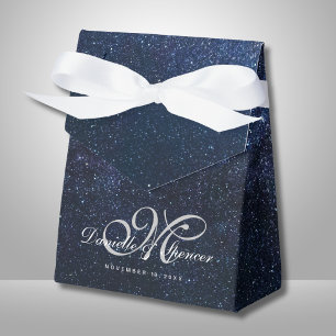 Celestial Blue Starry Night Wedding Vielen Dank Geschenkschachtel