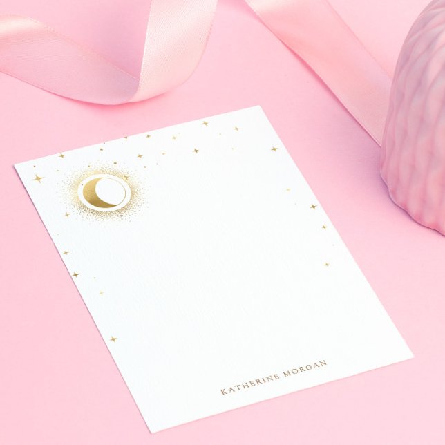 Celestial Blue Stars Moon Wedding Mitteilungskarte (Von Creator hochgeladen)