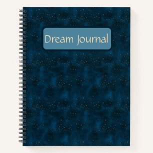Celestial Blue & White Starry Night Dream Journal Notizbuch