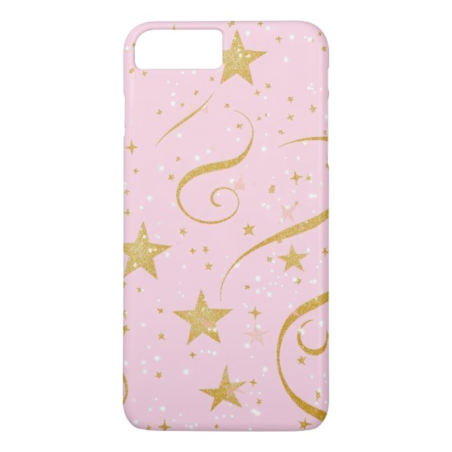 Celestial Blush - Starry Rose Gold Phone Case (Rückseite)