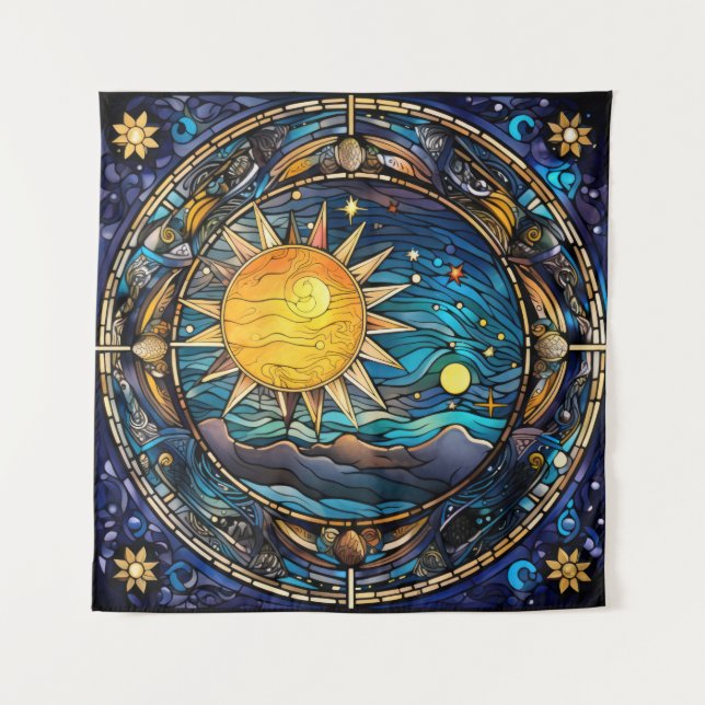 Celestial Bodies Tapestry Wandteppich (Vorderseite)