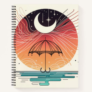 Celestial Boho Moon & Stars Notizbuch