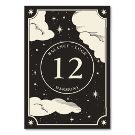 Celestial Boho Tarot Fortune Wedding Tischnummer