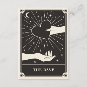 Celestial Boho Tarot Wedding RSVP Card Begleitkarte