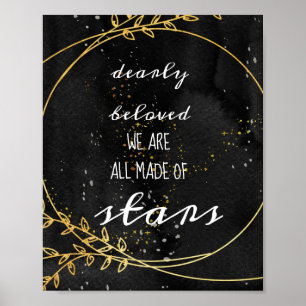 Celestial Boho Wedding Welcome Sign Poster