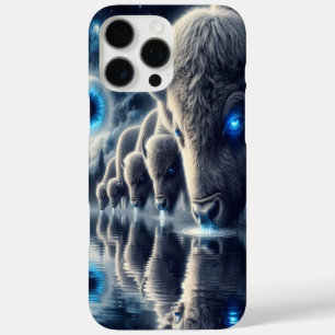 Celestial Buffalos in mystischer Starry Landschaft iPhone 16 Pro Max Hülle