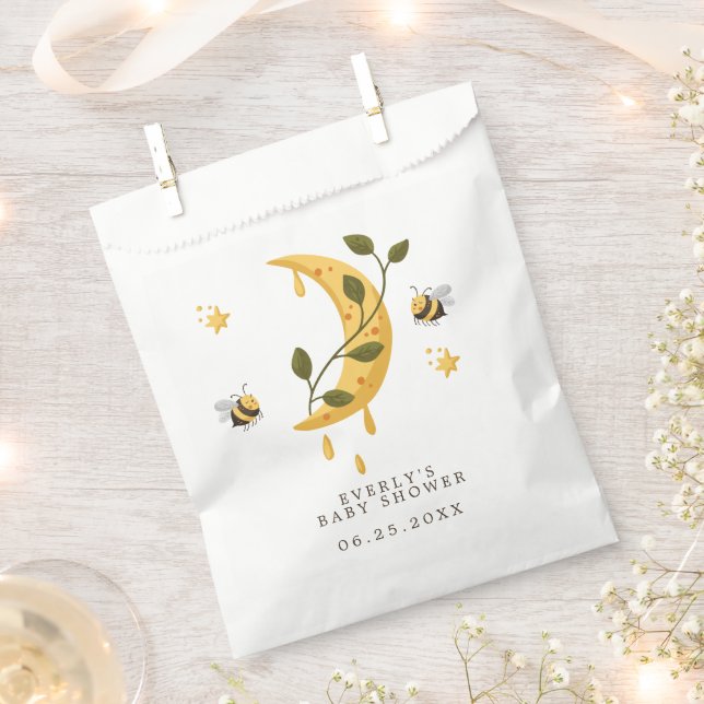 Celestial Bumblebee Moon Honey Baby Dusche Geschenktütchen (Ausgeschnitten)