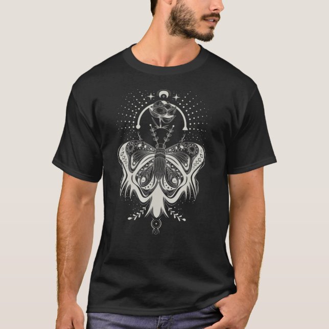Celestial Butterfly Moth Rose T-Shirt (Vorderseite)