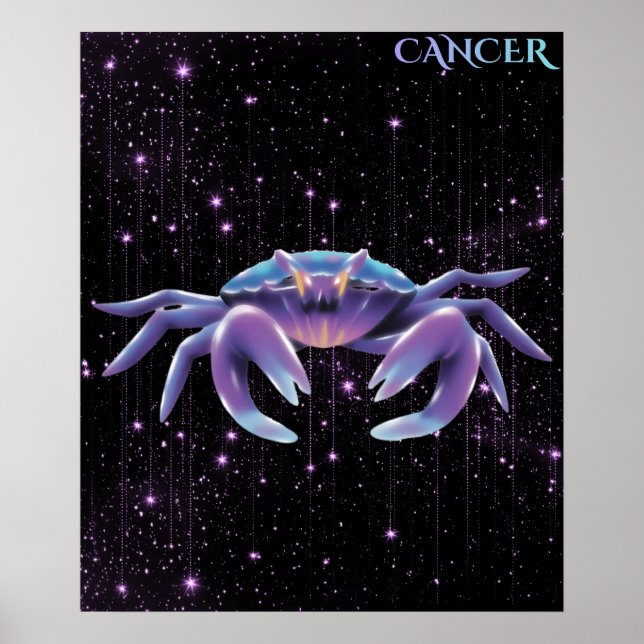 Celestial Cancer – Astrology Art Poster (Vorne)