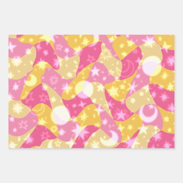 Celestial Candy Wirbel Geschenkpapier Set (Vorderseite)