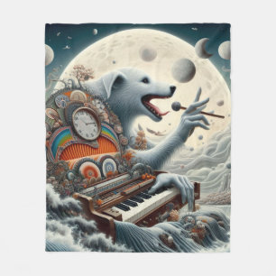 Celestial Canis Pianist Fleecedecke