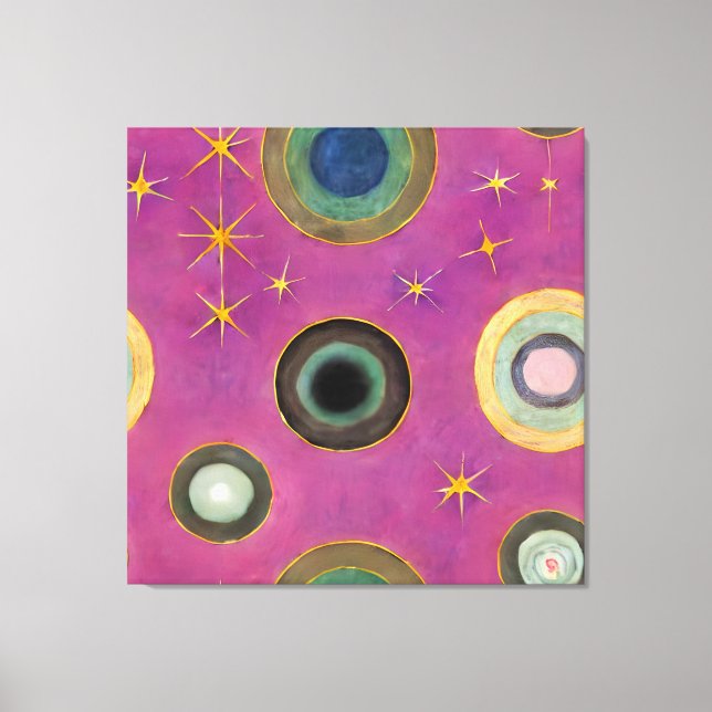 Celestial Cartography: Visionary Cosmos Leinwanddruck (Vorderseite)