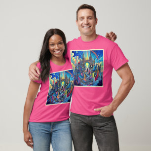 Celestial Cathedral Cityscape T-Shirt